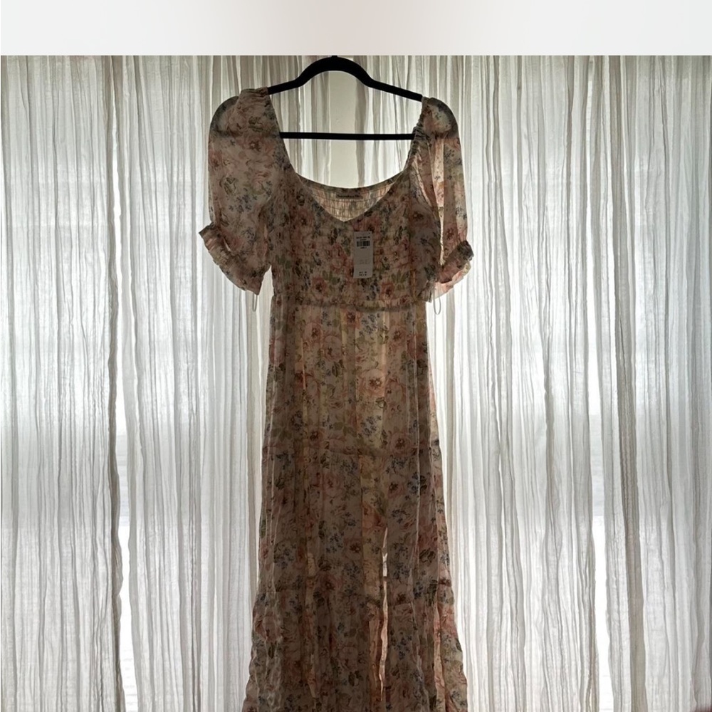 Abercrombie & Fitch Brown Tan Maxi Sundress